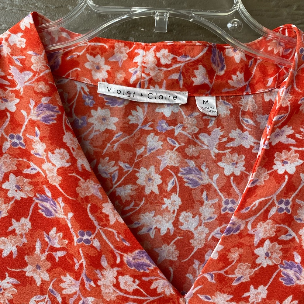 Violet & Claire Women’s floral blouse Top, M - Picture 9 of 13